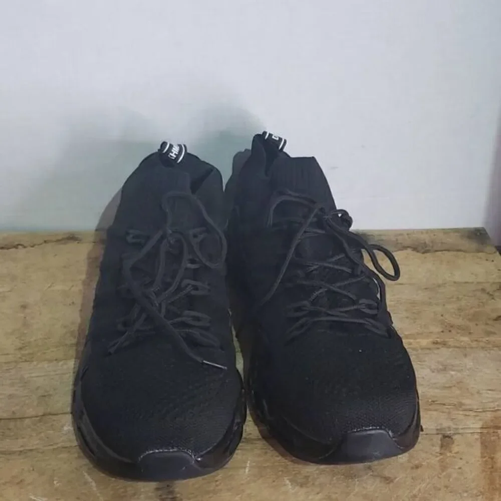 Dykhmily Unisex Black Steel‎ Toe Sneakers Safety Shoes Size 8.5 Men 10.5 Women